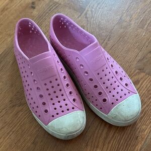 Native Pink and White Women's Sneakers